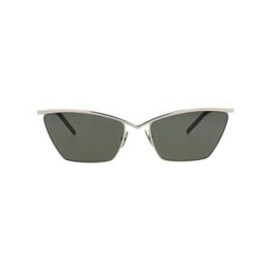 Saint Laurent Cat Eye-Frame Metal Sunglasses Silver Womens